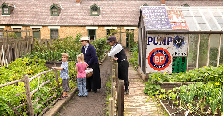 The miners' cottages at Beamish Museum, County Durham